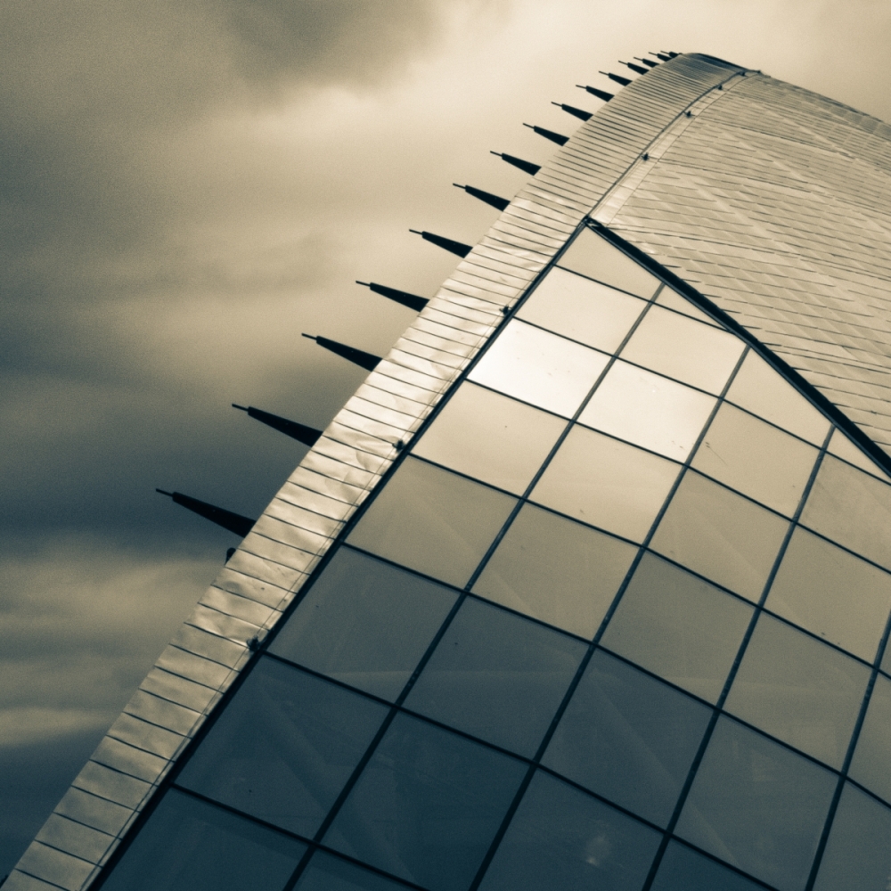 3rd Glass, steel & sky by Karen Gowen